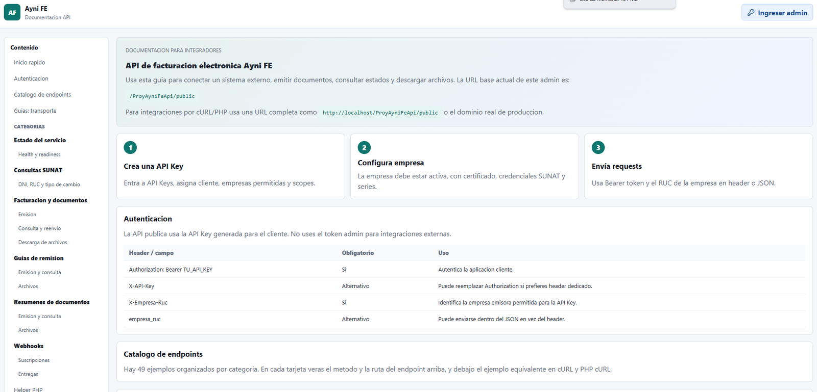 Integraciones entre sistemas